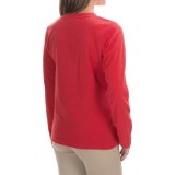 V-Neck Fleece Shirt - Long Sleeve (For Women)