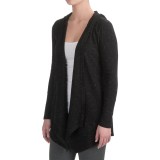 Harmony and Balance Waffle-Knit Fly Away Cardigan Shirt - Hooded, Long Sleeve (For Women)